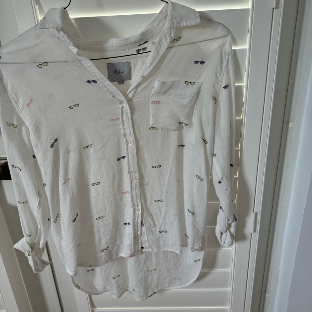 Rails Eyeglass linen Shirt from Nordstrom. Size Small